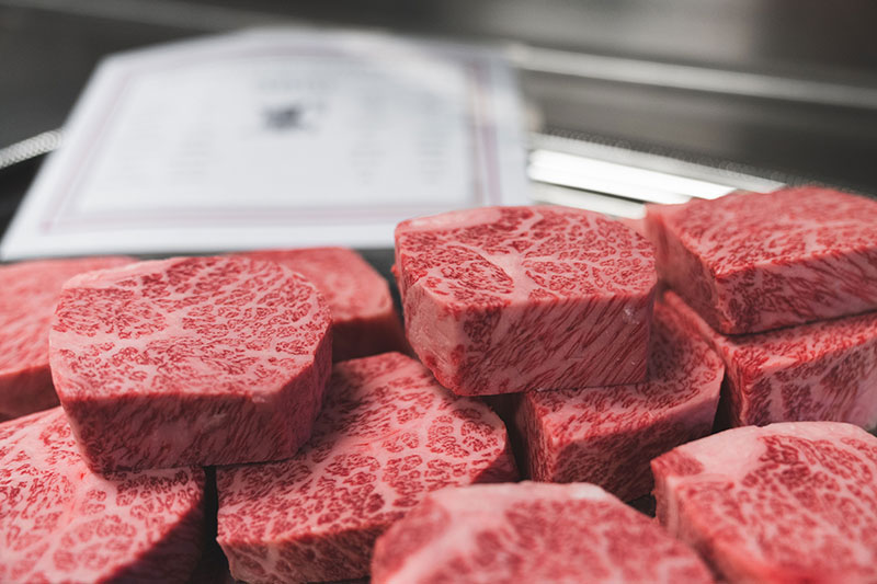 Steaks ready to be cooked