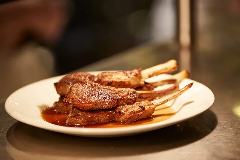 Plate of cooked meat